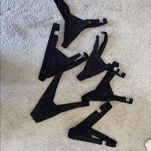 Lot of 6 black t backs (5 break away and one non)